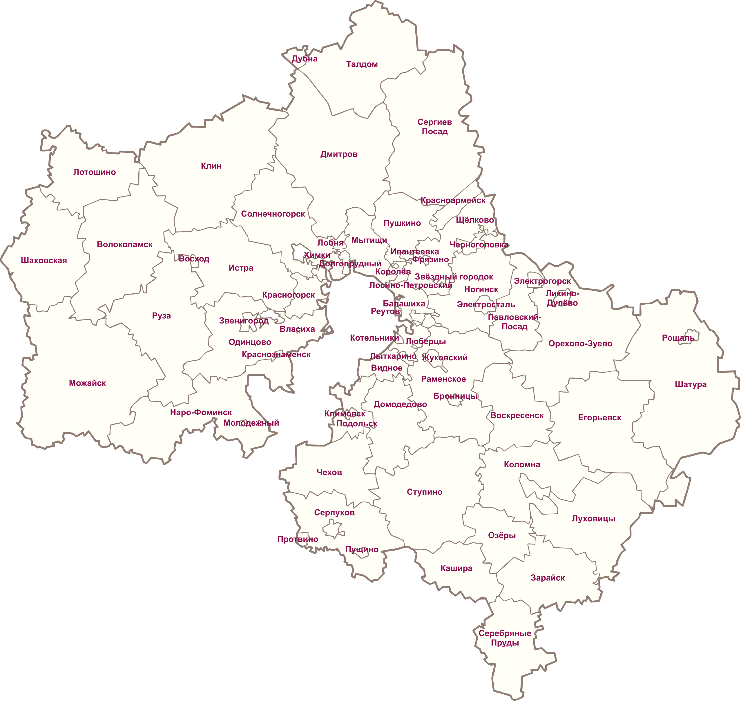 Выберите округ на карте